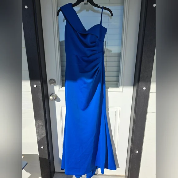 $188 Eliza J Stretch Women Off-the-Shoulder Sleeveless Gown Sz 6 NWT Party - Picture 3 of 13